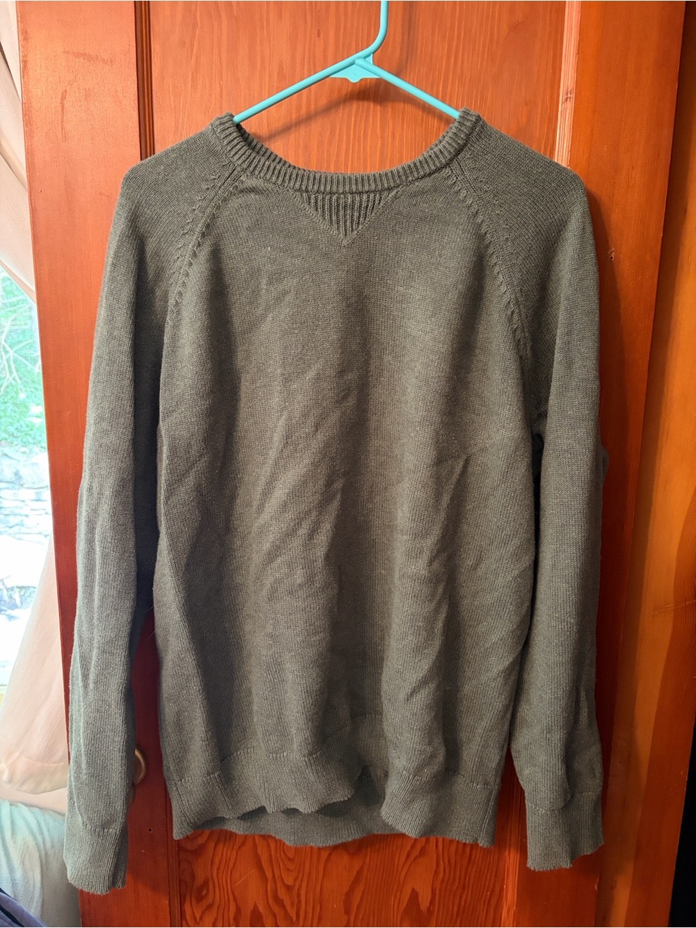 L.L. Bean Men's Olive Green Crewneck Sweater